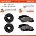 Max Brakes E-Coated Slotted+Drilled Rotors w/Ceramic Pads Front Elite Brake Kit KT011581 [Fits 2001 - 2006 Escape | Tribute]