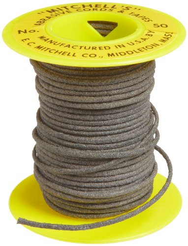 Mitchell Abrasives 50 Round Abrasive Cord, Aluminum Oxide 180 Grit .070