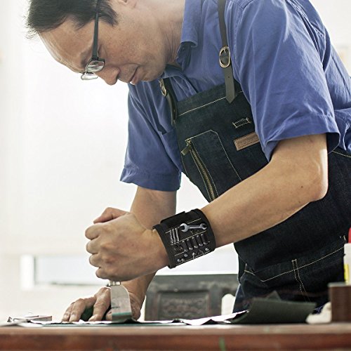 image for Magnetic wristband,CAMTOA Durable Multi-purpose Magnetic Wristband wit