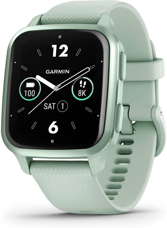 Garmin Venu Sq 2 GPS 40mm AMOLED Smartwatch Cool Mint