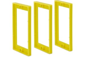 Mint Bucket Brands 1/4" Single Gang Receptacle Outlet Box Extenders - UL Listed - Electrical Outlet Extender for Electrical Box and Electrical Outlet Switches (Yellow) (Pack of 3)