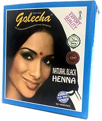IndiaStore® 6x10g Golecha Natürliche Herbal Haarfarbe - Schwarz