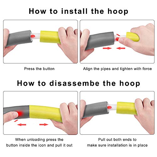 ATIVAFIT Hula Hoop (Yellow/Grey) - Thumbnail 2