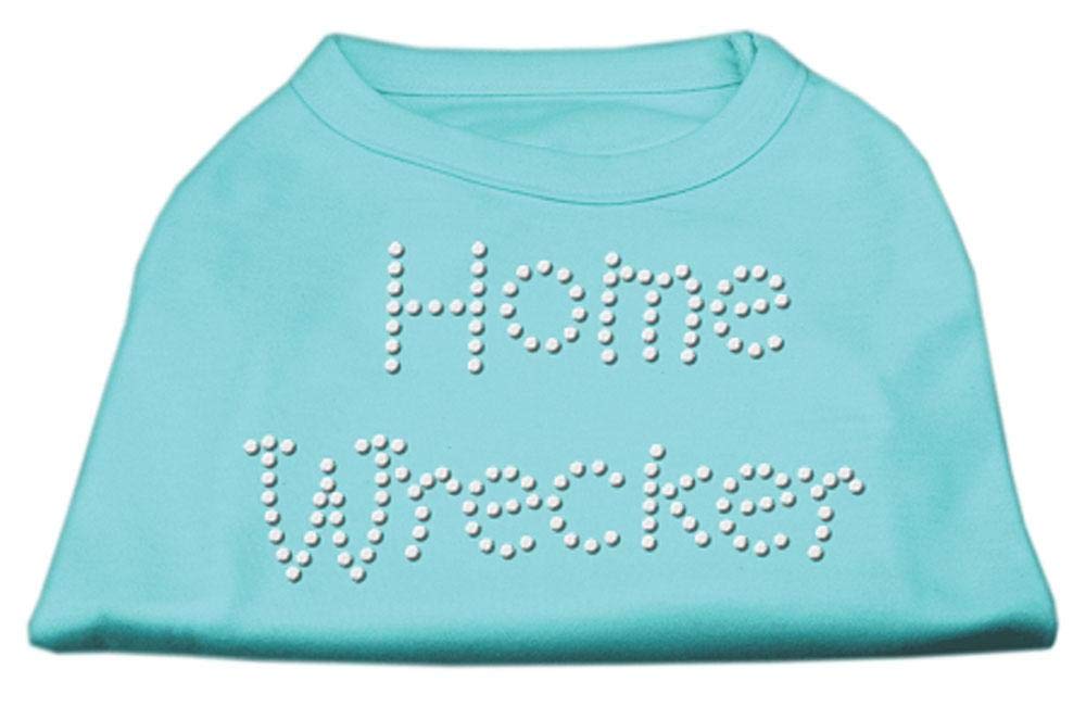 Mirage Home Wrecker Rhinestone Pet Shirt, X-Small, Aqua
