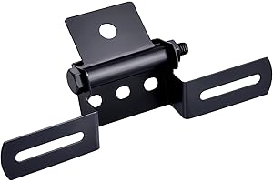 Dannisly Motorcycle License Plate Bracket, Black Universal Motorcycle License Plate Holder, Folding License Plate Holder, Adjustable License Plate Tail Light Holder
