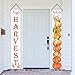 AVOIN Happy Harvest Pumpkin Porch Sign Welcome Quote Decoration, Fall Autumn Vintage Thanksgiving Hanging Banner Flag for Yard Indoor Outdoor Party 12 x 72 Inch