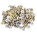 100 Sets Rivets Fasteners Studs Button Sewing Jeans (Golden)