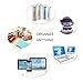 TOPWOOZU Bedside Organizer Caddy Hanging Storage Bag Holder 8 Pockets Bed Rails Dorm Rooms Bunk Beds Apartments Bathrooms Gray