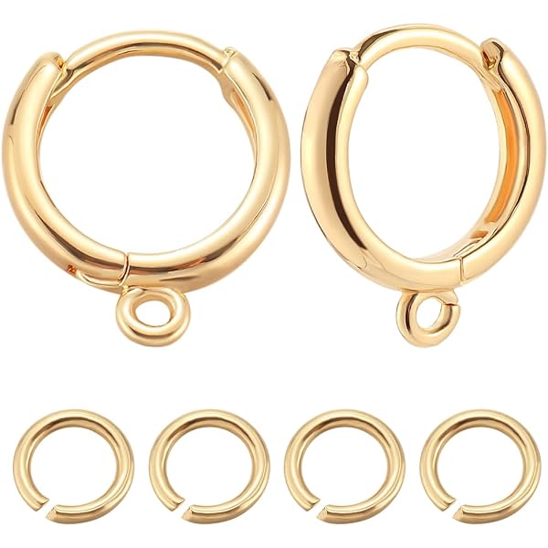 2 Pairs Cute Checkerboard Hoop Earrings For Women - 18K Gold Plated Geometric Grid Earrings - View #11
