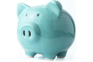 Piggy Bank for Kids Girls Boys, Glazed Ceramic Coin Bank,Cute Pig Piggy Bank Money Bank Coin Bank for Birthday, Nursery Décor