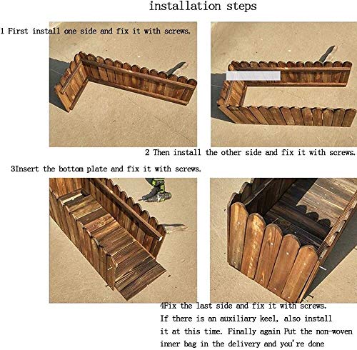 Blumentopf aus Massivholz, Blumenkästen, Blumenkästen, rechteckigen Balkon, Gemüse, Blumentöpfen, Pflanzkasten, kann in… – Bild 5