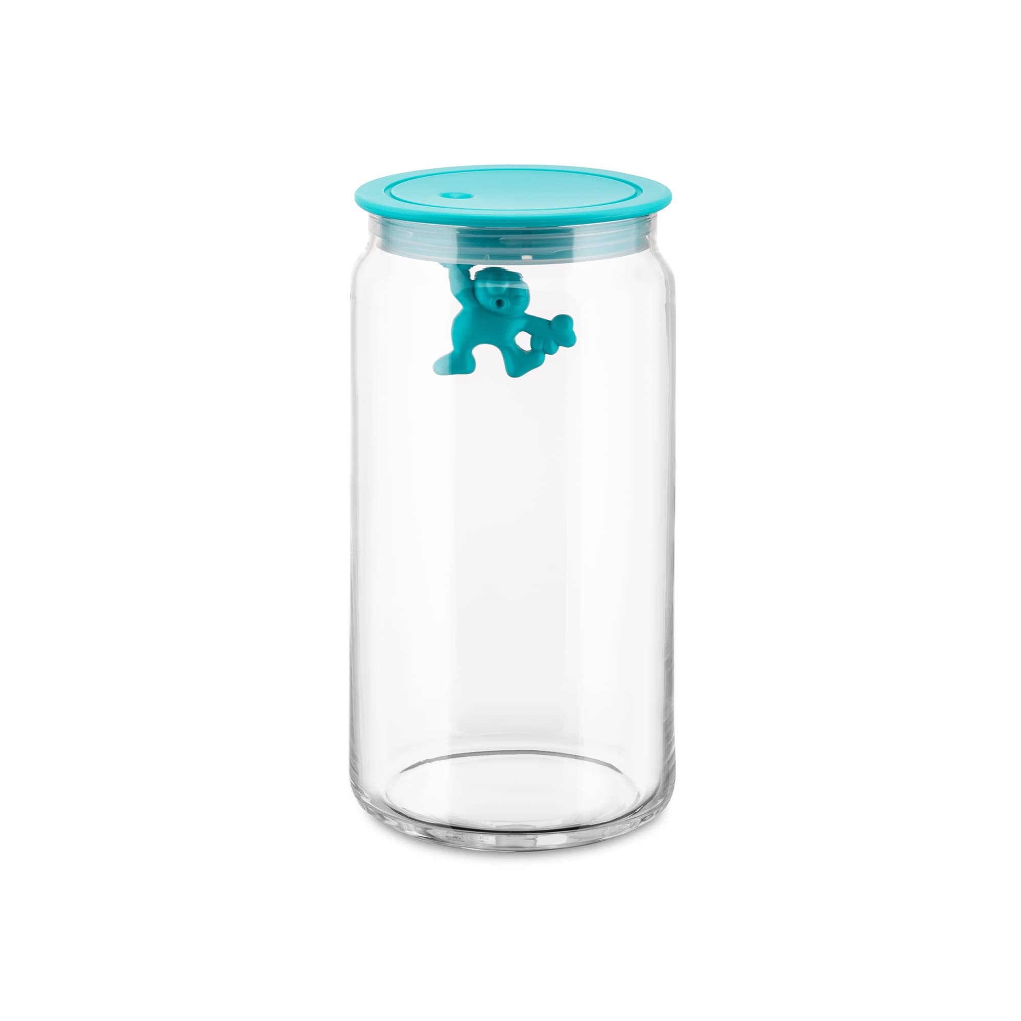 A di Alessi Gianni Glass Jar, Blue Lid, 140 cl, (AMDR06 AZ) โ image 1