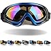 Tactical Windproof Cycling Googles Uv400 Motorcycle Ski Snowboard Goggles Eyewear Sports Protective Safety Glasses with Extra Long Adjustable Strap