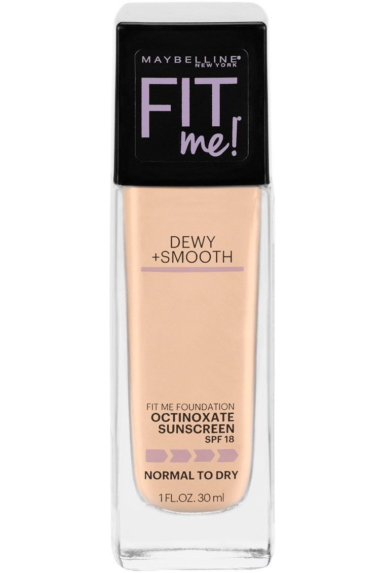 Maybelline New York Fit Me Dewy + Smooth Foundation, 120 Classic Ivory, 1 fl. oz.(Packaging May Vary)