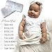 Unisex Baby Swaddle Blanket - Ultra Soft White Cotton Receiving Muslin Blankets for Boys & Girls - 100% Natural Newborn Breathable Swaddling Wrap with Adorable Lamp Pattern (2-pack)
