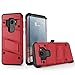 ZIZO Bolt Series for Samsung Galaxy S9 Case Military Grade Drop Tested with Tempered Glass Screen Protector Holster RED Black