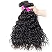 RECOOL Water Wave 4 Bundles 10A Unprocessed Virgin Brazilian Hair Wet and Wavy Human Hair Weave Bundles Natural Color Real Good Quality Hair(18 20 22 24)