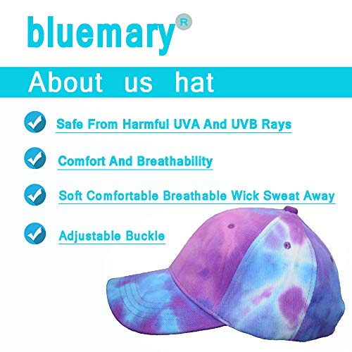 Distressed Cotton Dad Hat Baseball Cap, Sun Visors Adjustable Size,New Tie-Dyed Baseball Caps for Men and Women (BLM03)