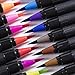 Watercolor Brush Pens - 24 Colors + 2 Refillable Pen - Flexible Tip + NonToxic • [Water Color Paint Markers Set for Artists/Adults/Kids, Real Art Coloring, Calligraphy Drawing, Paintbrush]