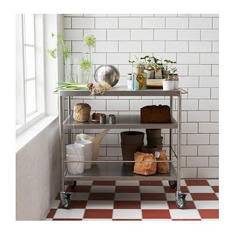 98x57cm Kuchenwagen Ikea Flytta Servierwagen Aus Edelstahl