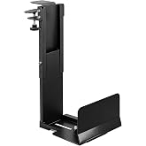 TooCust Adjustable Under Desk PC Mount, Heavy Duty No Drilling Clamp Mount on Desk Fits Most PC Tower 14.5&rdquo;-22.4&rdquo; (H) , Thickened &amp; Ultra Strong CPU Holder for Standing Desk &amp; Home Office, Black