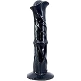 Huge Super Long Horse Cock Type Anal Dildo 13.8"x3.35"x5.12" Big Plug Ribbed Body Strong Suction Cup (Black)