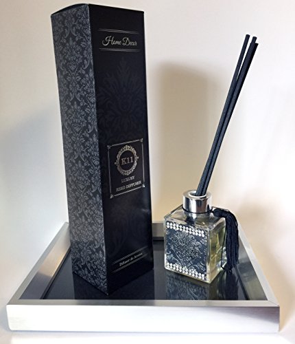 K11 Photo Design Rosemary Bamboo Reed Diffuser Set, Diffuser Sticks, 3.4 oz 100 ml, for Air Freshener home decor fragance.