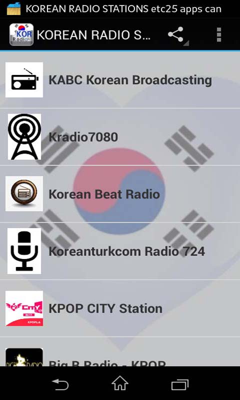 Amazon Com Top Korean Radio Stations Appstore For Android