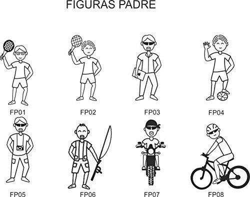 Pegatina De Figuras De Familia Personalizada De 5 Miembros Ffp05 Crea Tu Familia Divertida Para El Coche Amazon Es Handmade