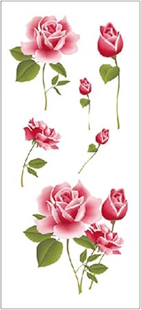 Tzxdbh 10pcs Couleur Croquis Autocollants De Tatouage Fleur