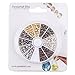 PH PandaHall About 590 Pcs Iron Crimp Beads Covers Cord End Caps Width 3mm for Jewelry Making 6 Colors