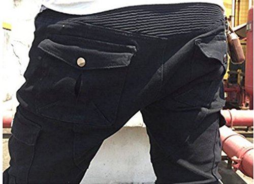 Alpha Rider MOTORCYCLE JEANS WITH PAD DENIM BIKER BLACK MOTO PANTS COMBAT PANTS Stylish Riding Jeans, windproof, breathable, anti-tearing Size: L - Thumbnail 2