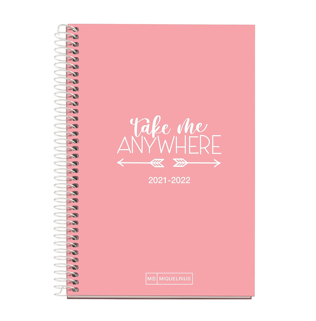 Miquelrius - School Planner 2021-2022, Active Size 11.8 x 17.5 cm, Week to View, Write Pink, Spanish Language