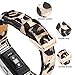 Simpeak Leather Band Compatible with Fitbit Charge 2, Genuine Leather Wristband Strap Replacement for Fitbit Charge 2 (Leopard)