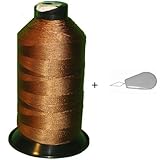 Brown color Bonded Nylon Sewing Thread Size T210 #207 1000 Yard for Outdoor, Leather, Bag, Shoes, Canvas, Upholstery