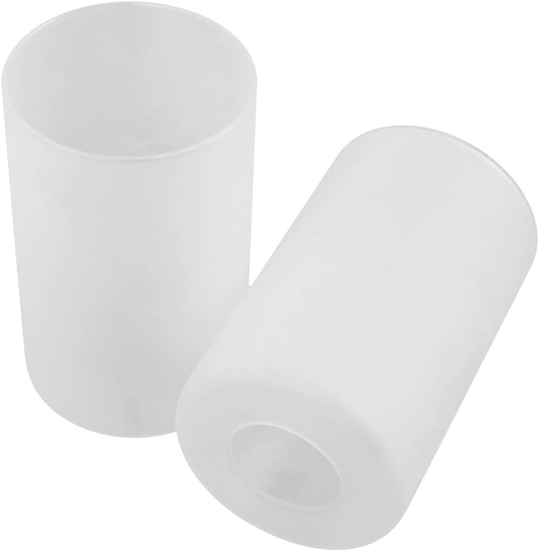 Giluta Frosted Glass Shade 2 Pack Replacement Cylinder Glass Shade