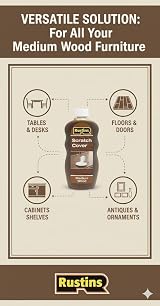 Rustins Scratch Cover Medium – Conceals Scratches on Medium-Toned Wood view 2