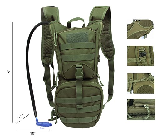 image for Hugmania Tactical Hydration Pack Backpack 900D with 3L Water Bladder R