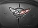 Corvette Accessories Unlimited C5 Corvette Steering Wheel Cross Flag Decal Red/White (10 Individual Decal Pieces)