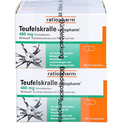 Teufelskralle-ratiopharm® 480 mg: Natürliche Hilfe gegen Gelenkschmerzen (z.B. bei Arthrose und Arthritis), 200 Filmtabletten