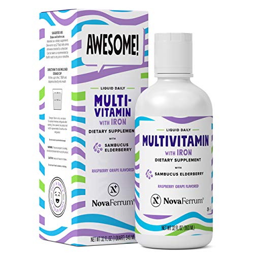 NovaFerrum Liquid Multivitamin with Iron + Elderberry Daily Immune