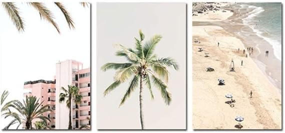 Playa costera Impresión en lienzo Arte de la pared Paisaje Cartel