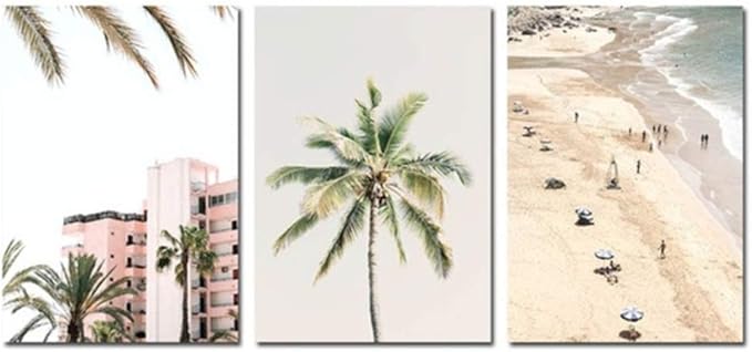 Playa costera Impresión en lienzo Arte de la pared Paisaje Cartel