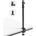 SmallRig Selection Camera Desk Mount Table Stand with 1/4" Ball Head, 13"-35.4" Adjustable Light Stand, Tabletop C Clamp for 