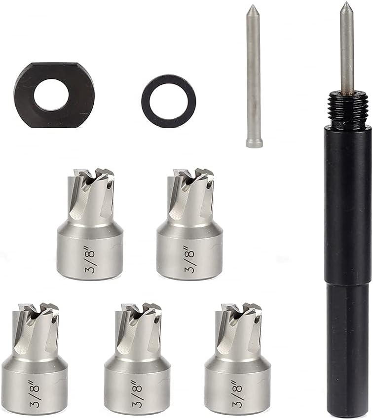 Spot Weld Cutter Set JESTUOUS 5-pack 3/8 Inch HSS Remover Welding Metal Sheet Hole Drilling Bits for Power Hand Drill Tool - - 