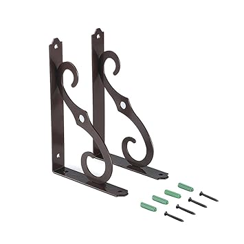2 Pcs Iron Wall Hanging Brackets Fancy Curved Hook For Bird