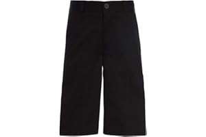 Tommy Hilfiger Boys' Flat Front Twill Blend Shorts School Uniform Clothes For Little Or Big with Husky and Slim Sizes