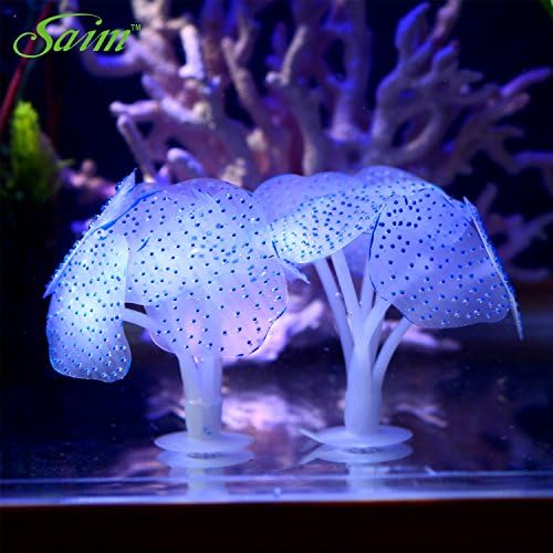 Saim Glowing Effect Artificial Coral Plant for Fish Tank, Decorative Aquarium Ornament