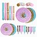 20 Pcs Gold Tissue Paper Flowers and Pink Pom Poms Lanterns for Baby Shower Birthday Decoration,Bridal Wedding Party Supplie
