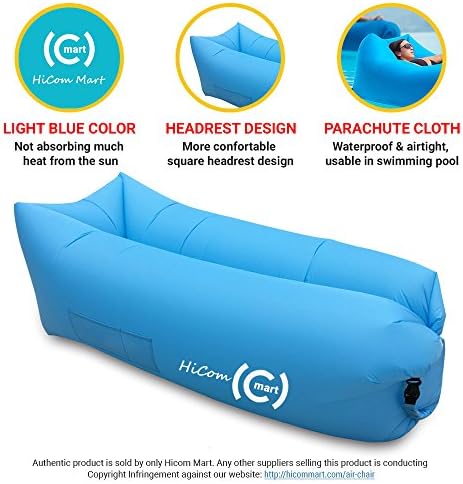 Portable Inflatable Lounger Outdoor/Indoor Air Sofa with Travel Bag Waterproof Compression Sacks for Camping/Beach/Park made of Material